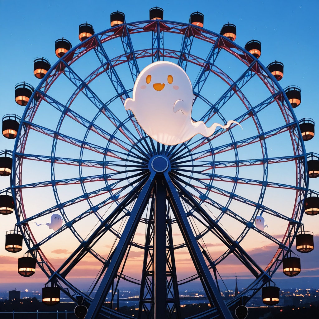 観覧車とお化けさん