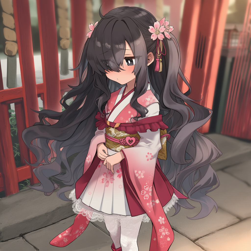 うちの子和スイートガールコーデ