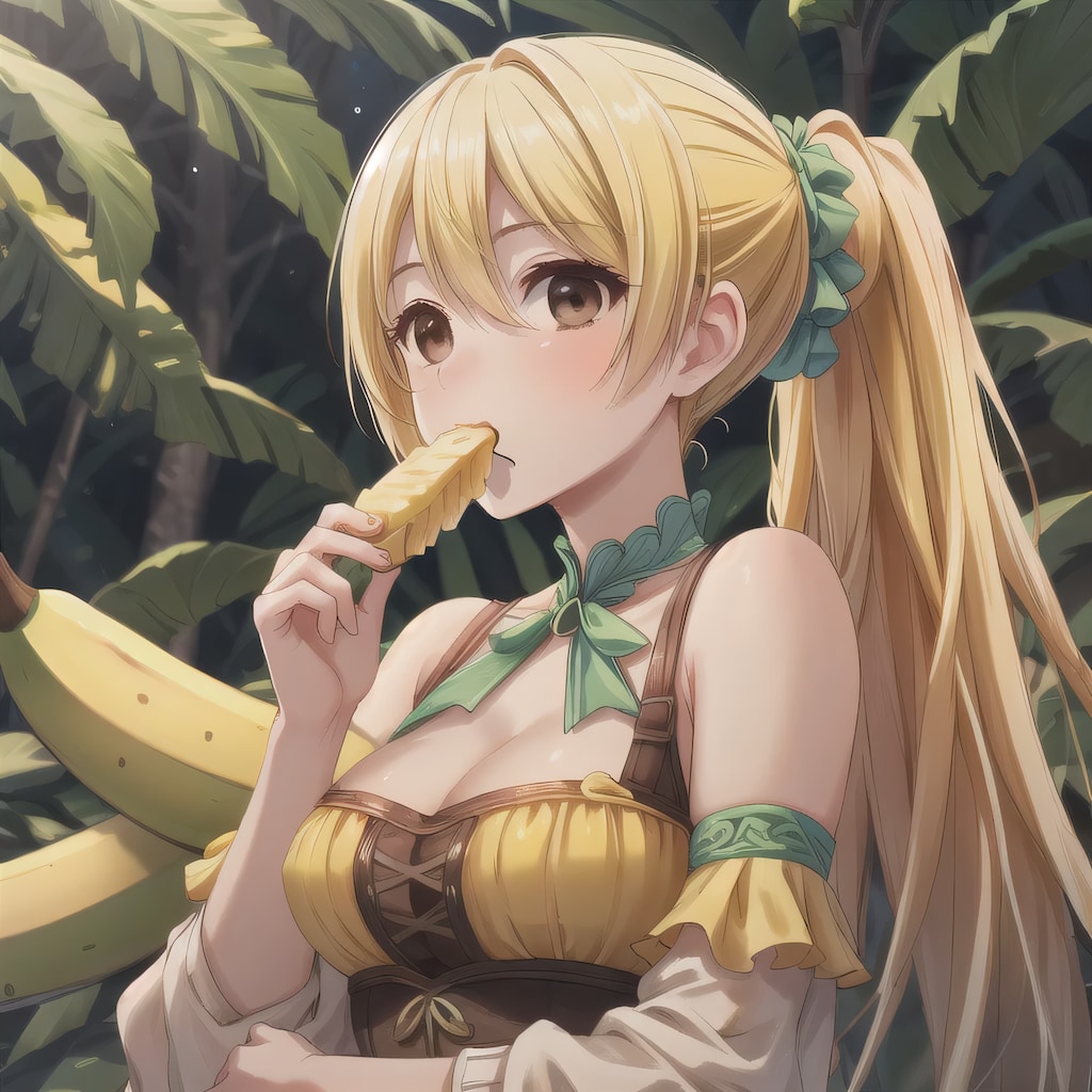 金髪ロングでバナナの少女１０