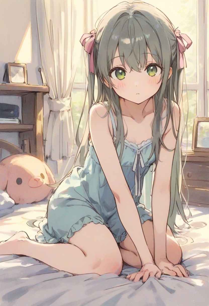 少女の部屋(水彩タッチ)(176)