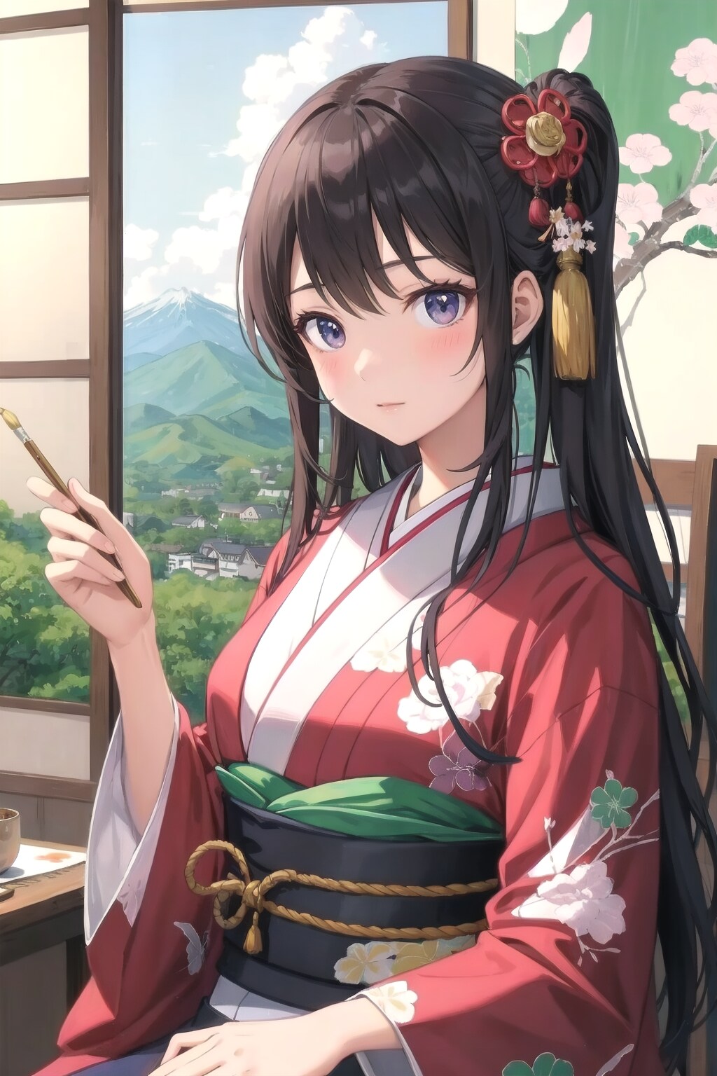 日本画の美少女画