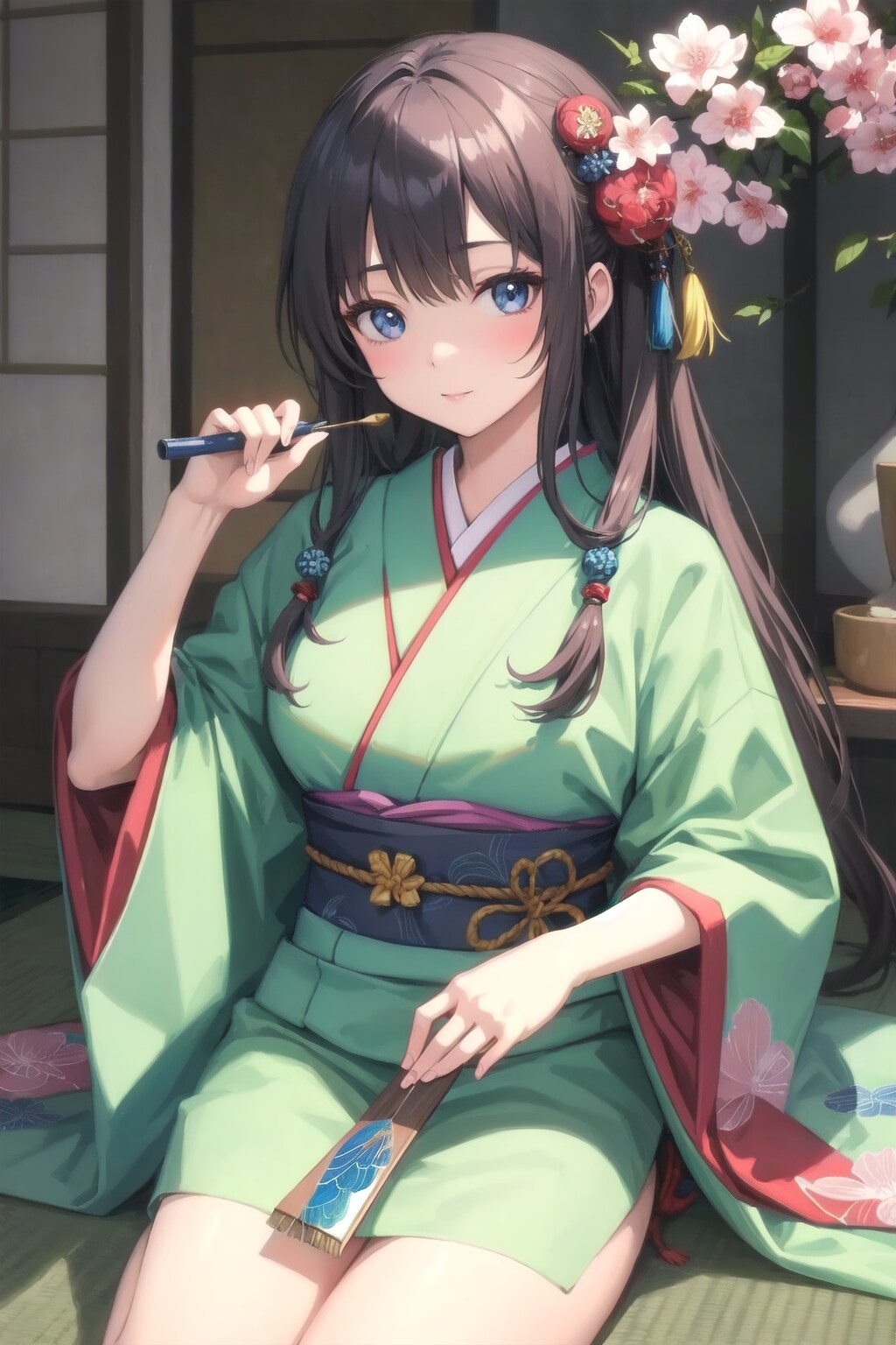 日本画の美少女画