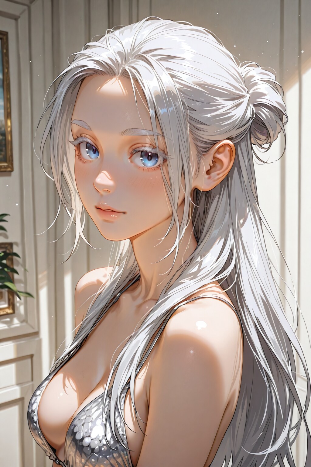 架空ゲームのメインキャラに成った銀髪美少女