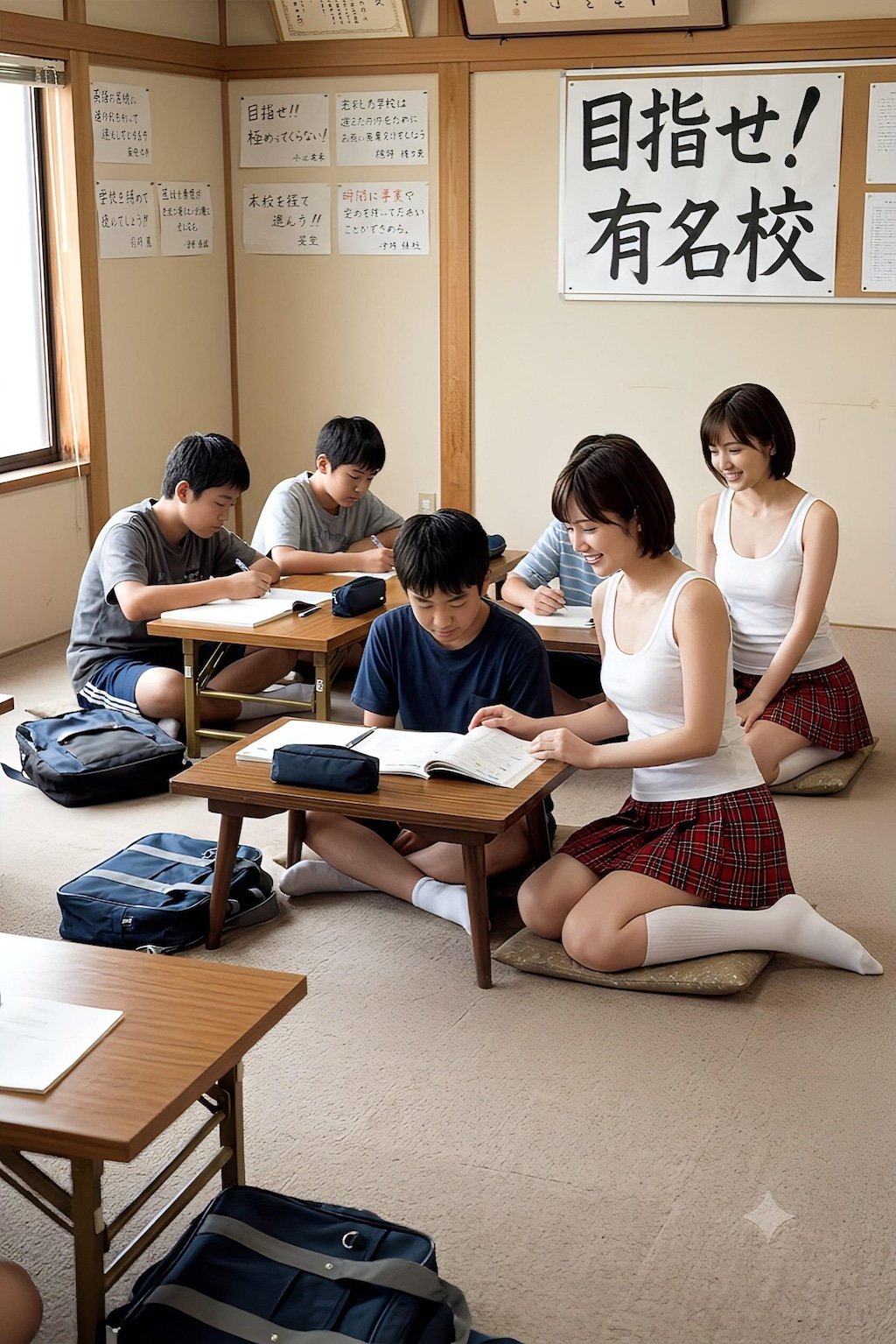 先生！ミニスカが気になって勉強になりません！😍🤤😡