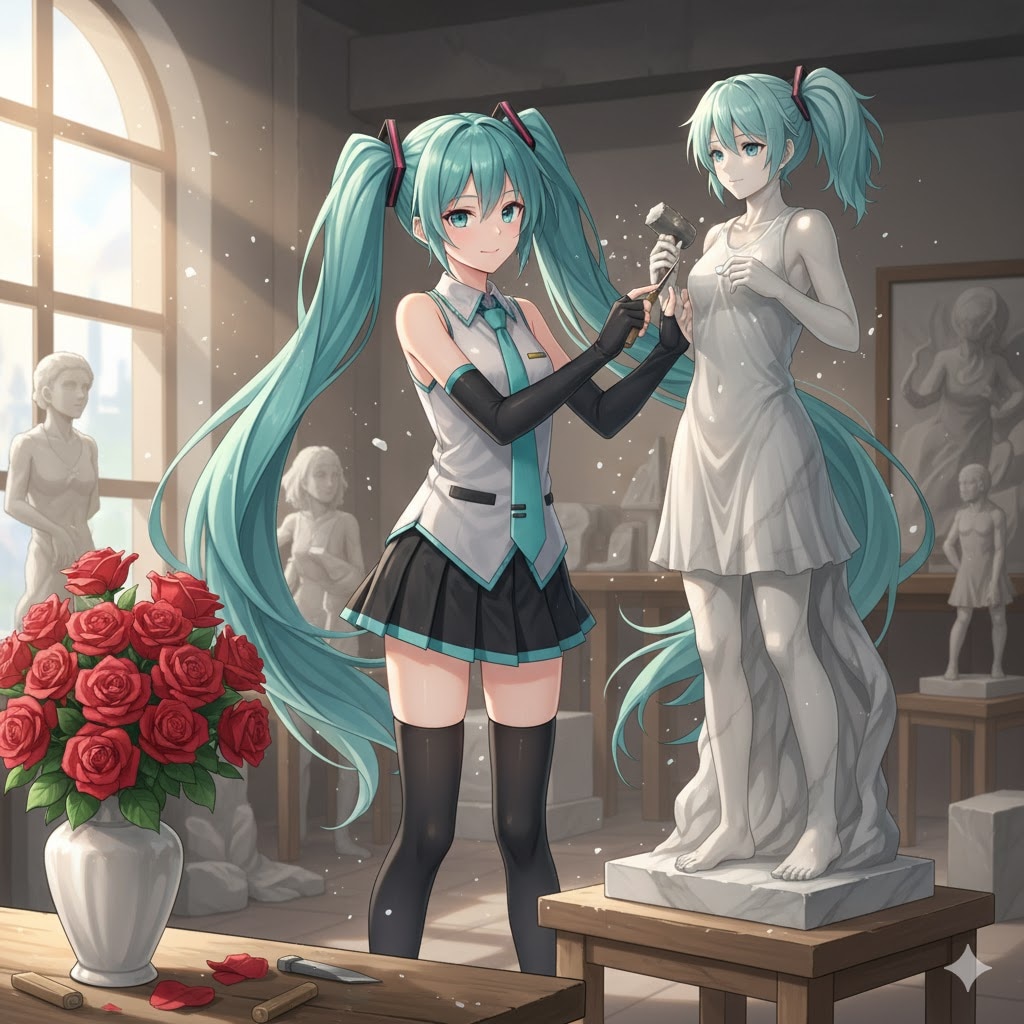 彫刻家ミクさん