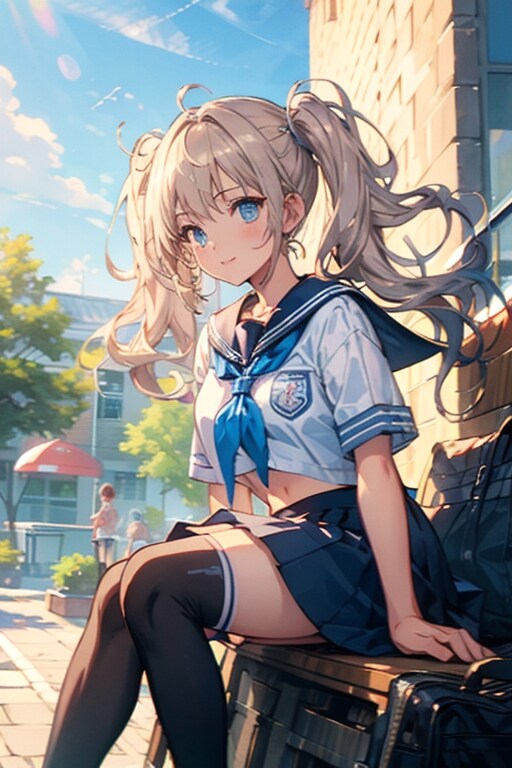 TOPAZ:school girl | の人気AIイラスト・グラビア