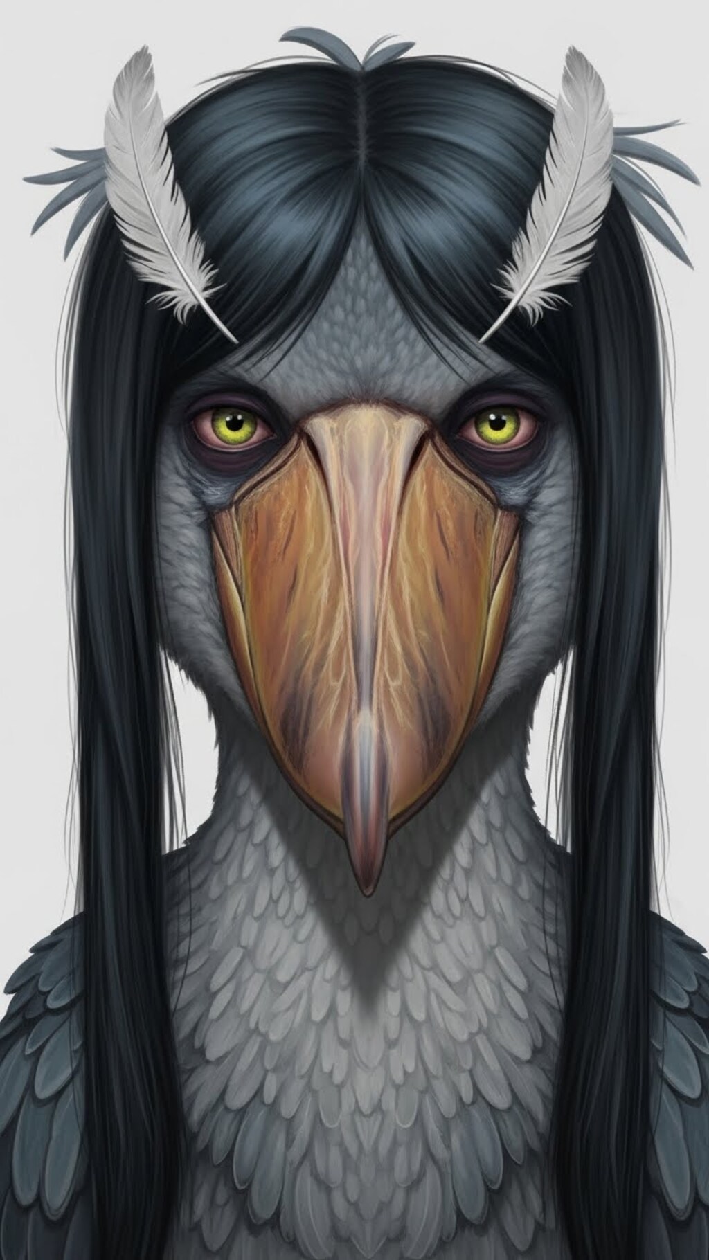 ハシビロコウ・ハシビロコウ女性