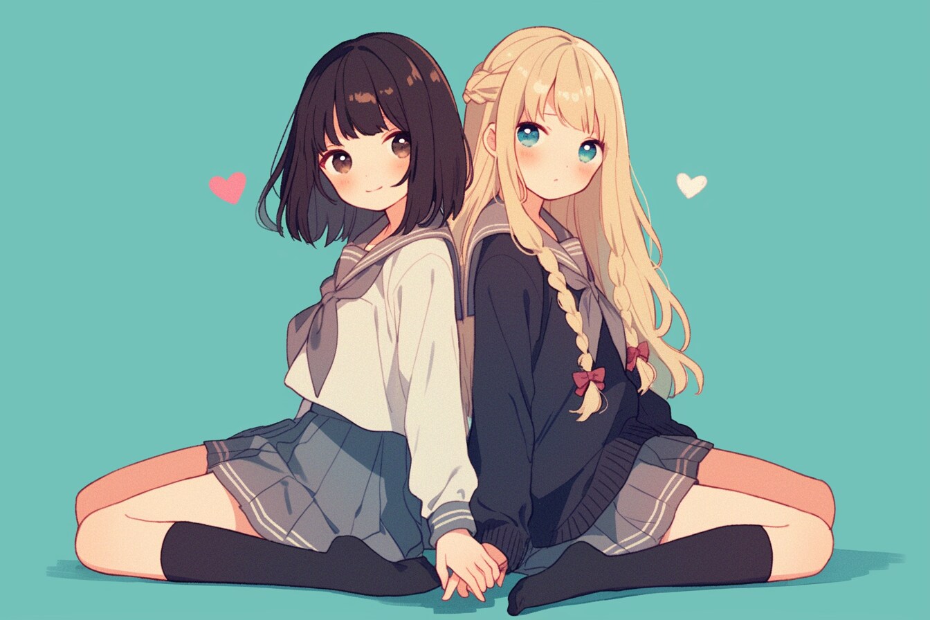 二人のJK26 | の人気AIイラスト・グラビア