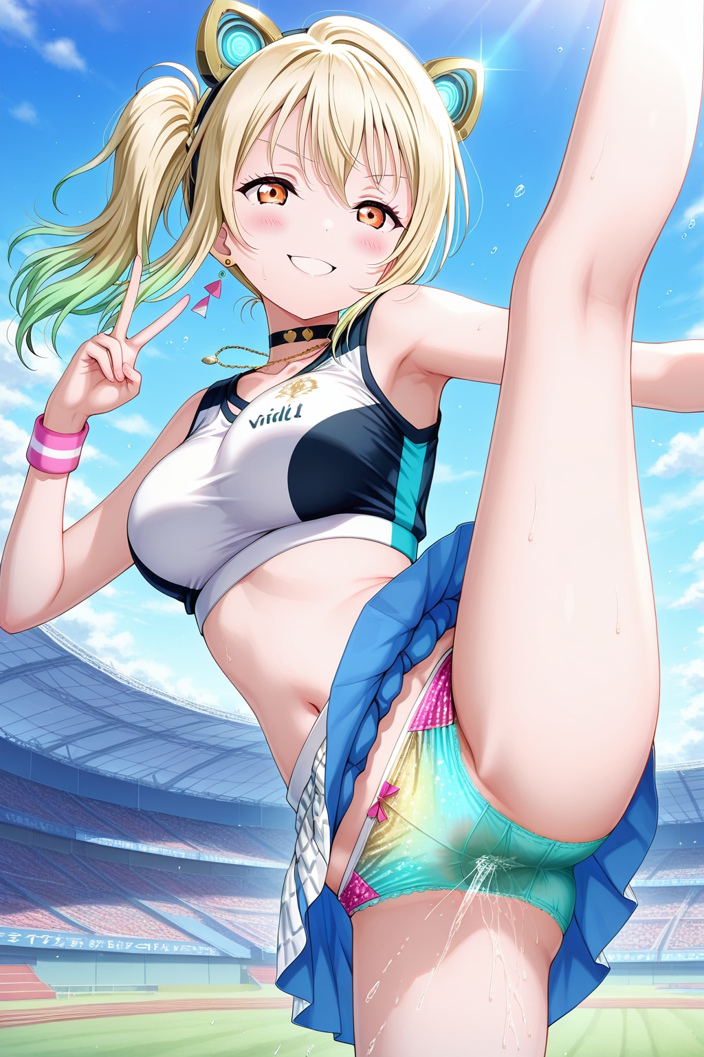 陸上競技中にはしゃぐラブライブの子
