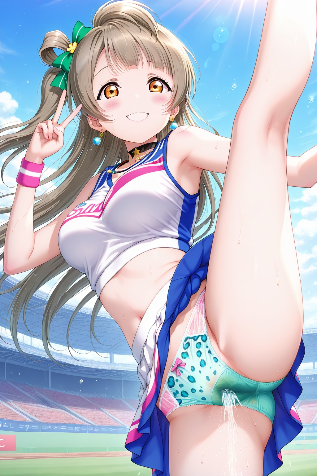 陸上競技中にはしゃぐラブライブの子