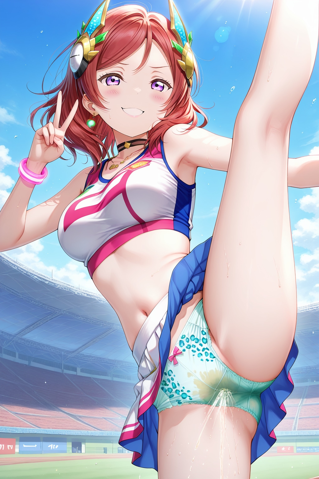 陸上競技中にはしゃぐラブライブの子