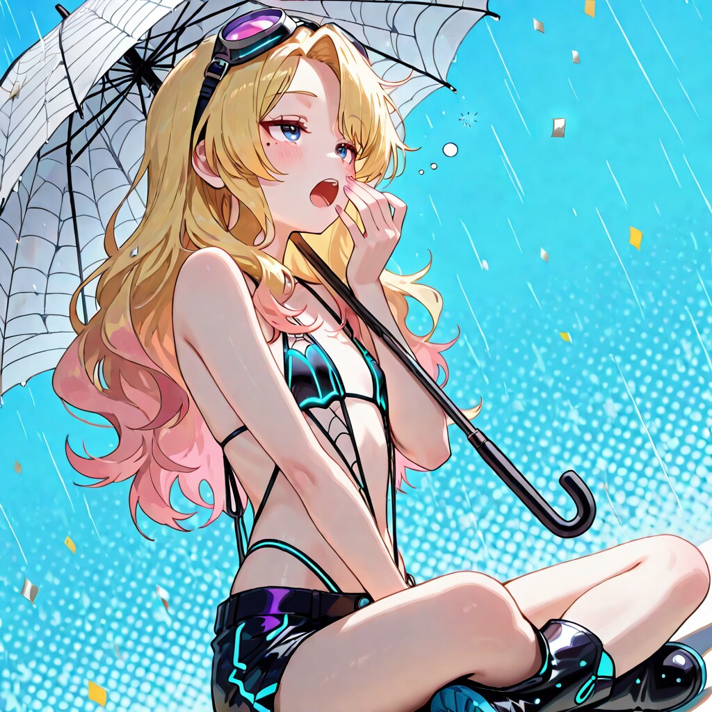 雨を楽しむアンブレラ⑧
