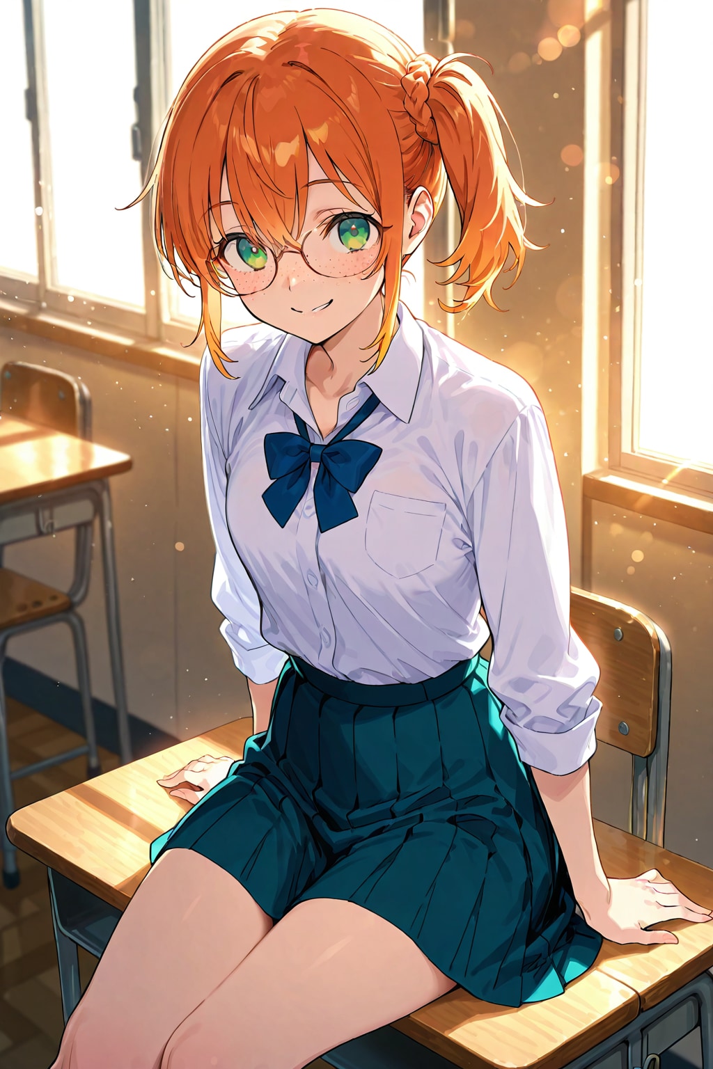 夕暮れの教室 | の人気AIイラスト・グラビア