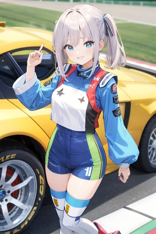 ちちぷい生成：レースクイーン（髪遊び２８） | の人気AIイラスト・グラビア