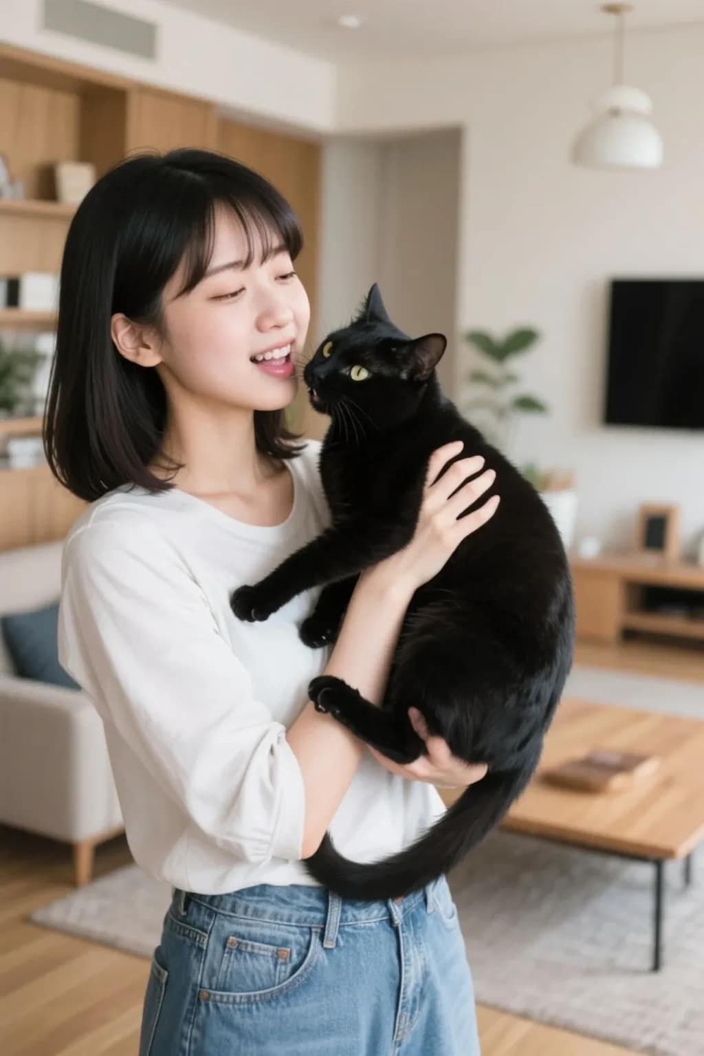 黒ちゃんと飼い主（下僕）