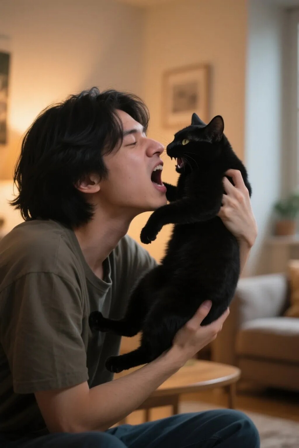 黒ちゃんと飼い主（下僕）