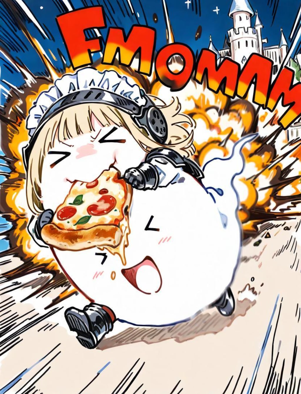 お ピ ッ ツ ァ ー マ ー メ イ ド ち ゃ ん 🍕💥💥💥