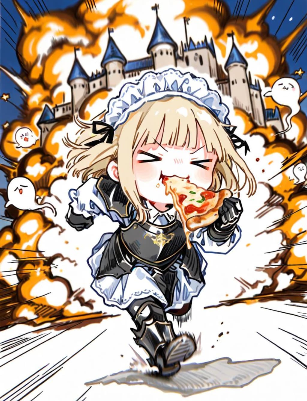 お ピ ッ ツ ァ ー マ ー メ イ ド ち ゃ ん 🍕💥💥💥