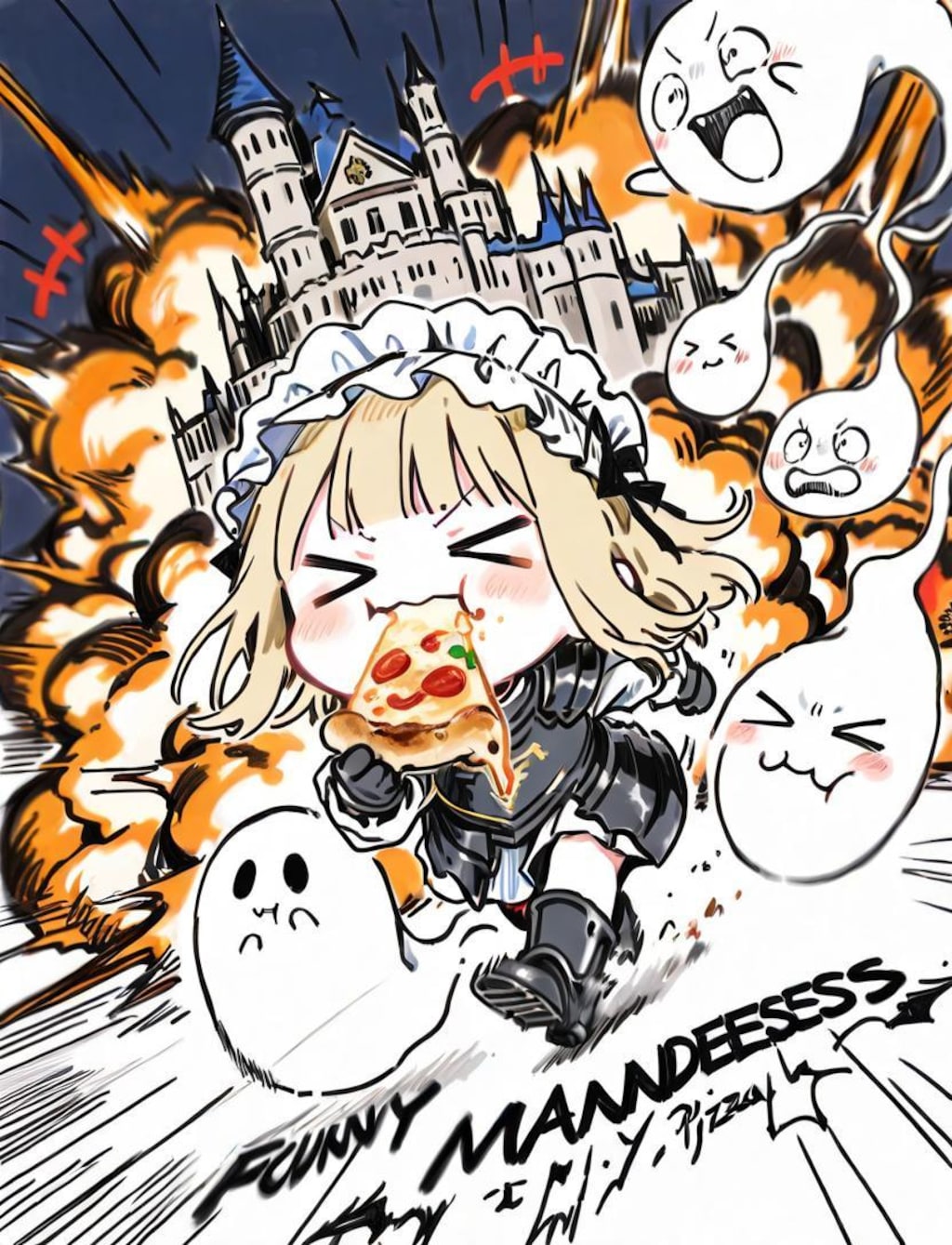 お ピ ッ ツ ァ ー マ ー メ イ ド ち ゃ ん 🍕💥💥💥