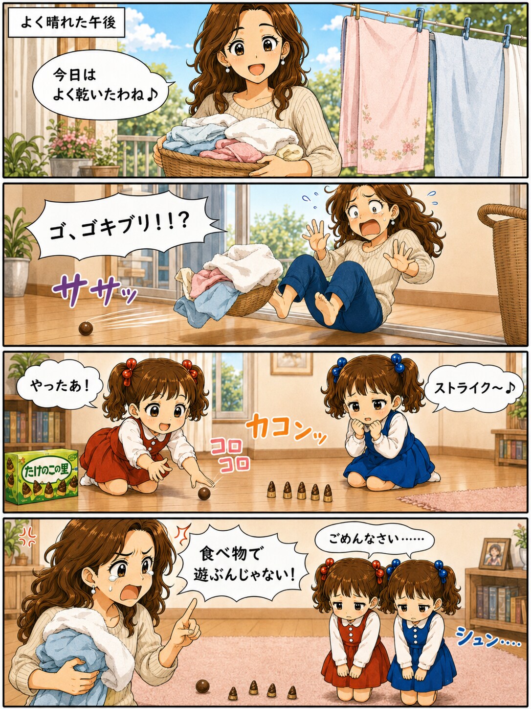 双子とお母さんの日常