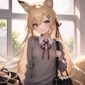 狐っ娘にスクールセーターを 2枚目