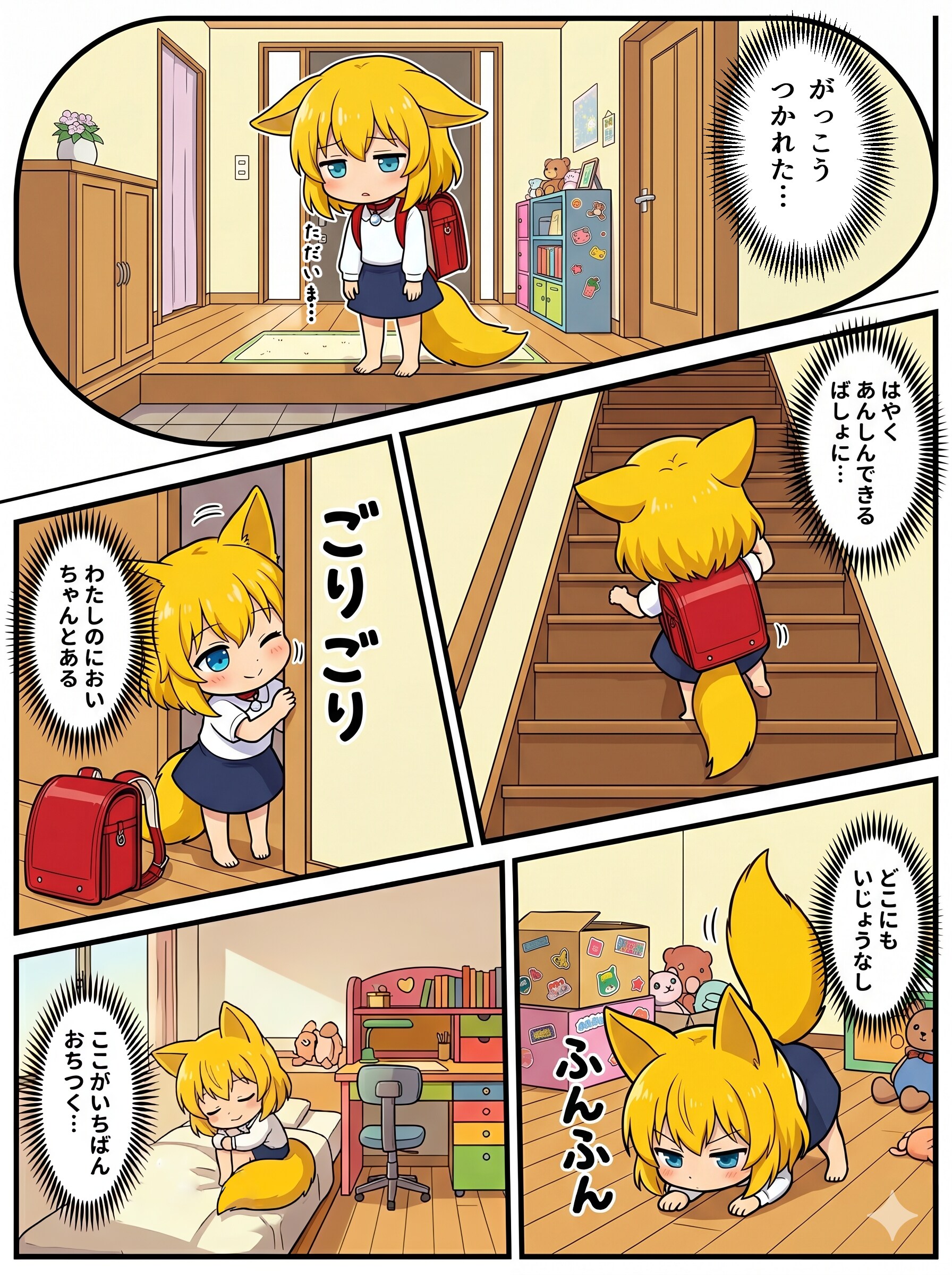 自分の縄張りのにおいで安心を確かめるキツネ | の人気AIイラスト・グラビア