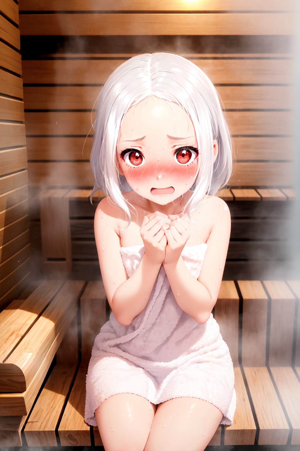 温泉旅行 サウナのwhite girl💕