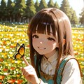 蝶と遊ぶ少女 7枚目