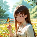蝶と遊ぶ少女 4枚目