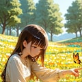 蝶と遊ぶ少女 8枚目