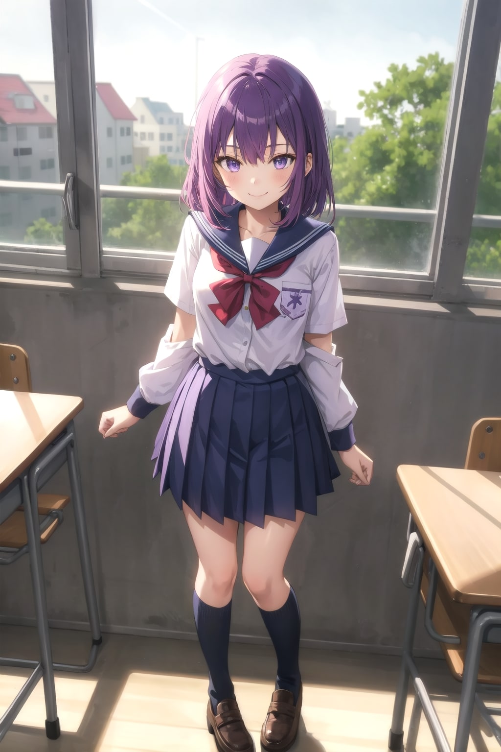 紫髪の女の子19 | の人気AIイラスト・グラビア