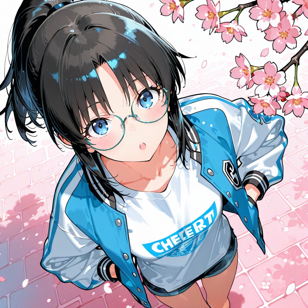 桜を見つけた楓ちゃん