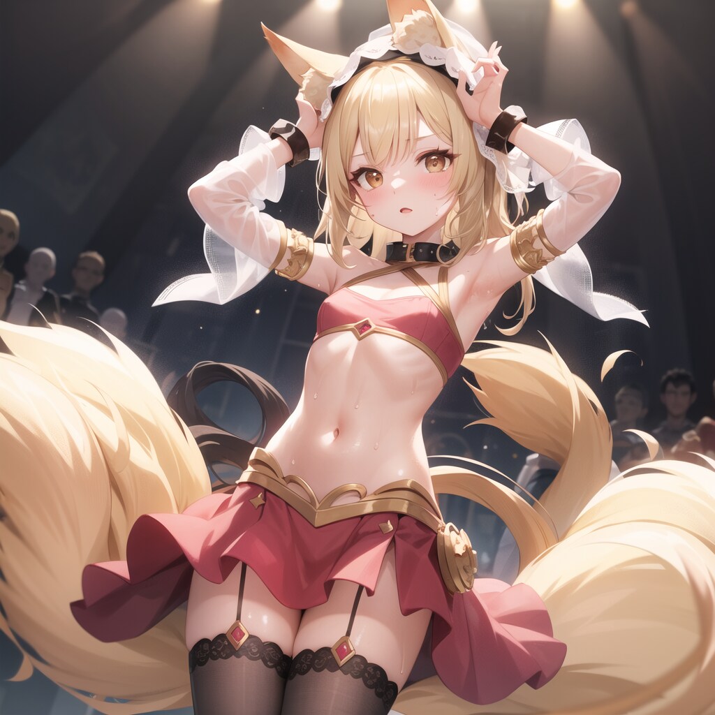 狐っ娘に踊り子衣装を