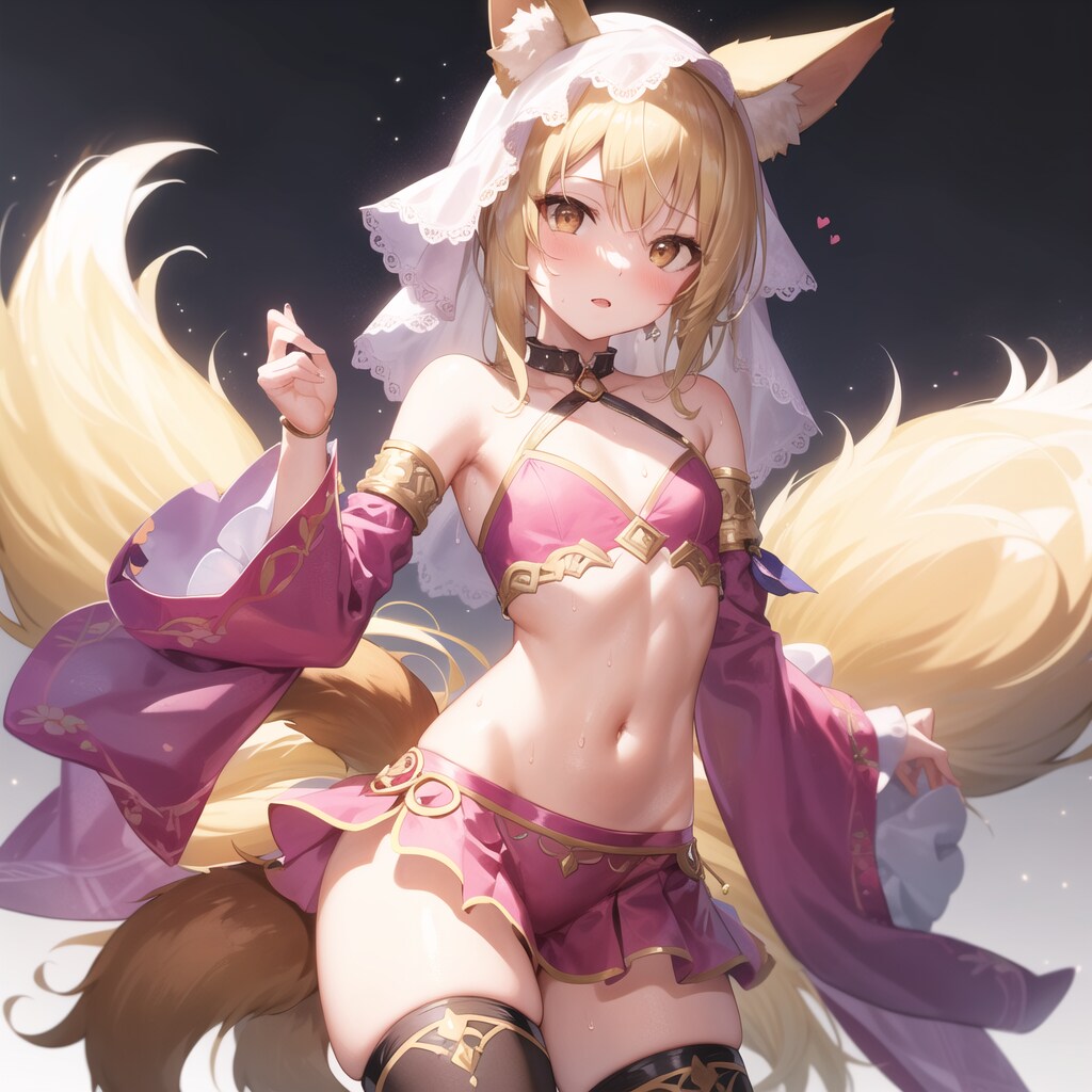 狐っ娘に踊り子衣装を