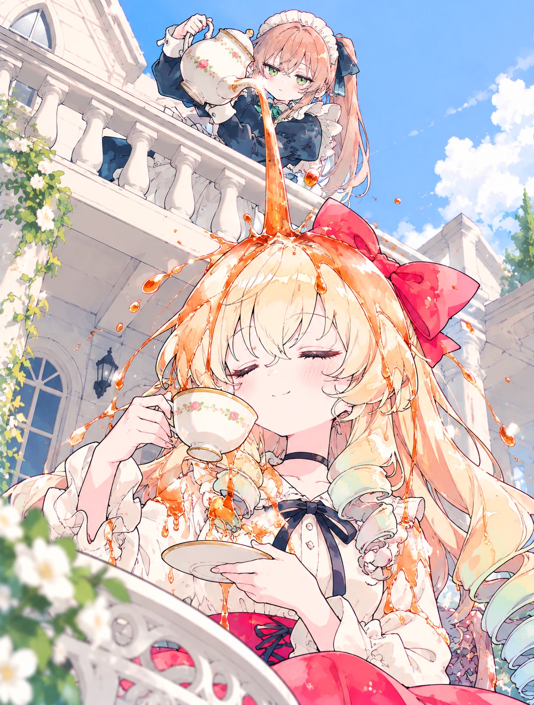お嬢様とメイド少女 | の人気AIイラスト・グラビア