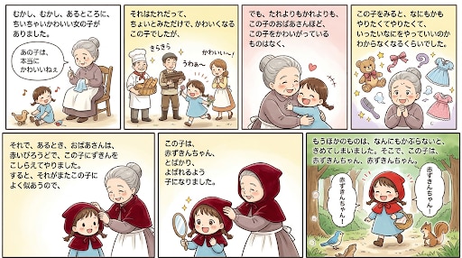 Geminiに描いてもらった赤ずきんちゃんが色々おかしかった件