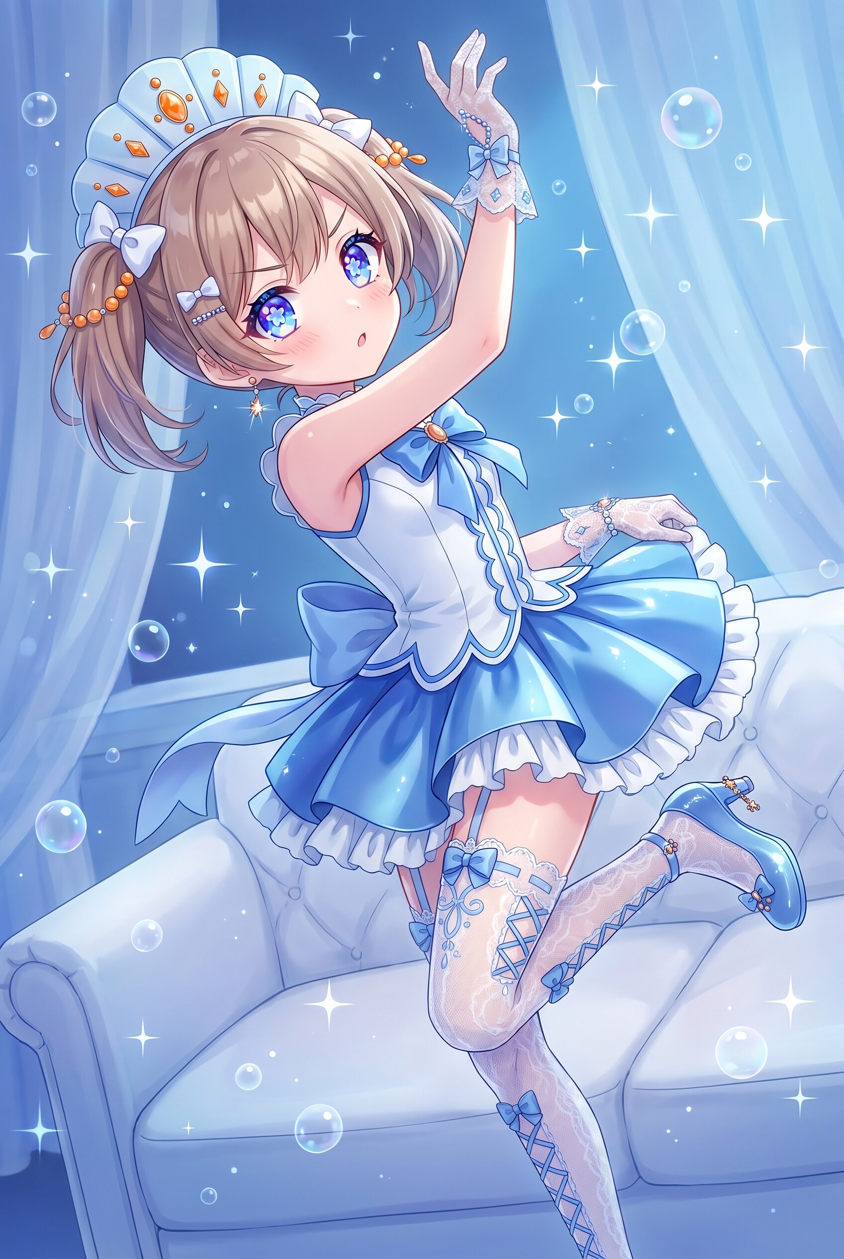 青の魔法少女の優雅な一瞬