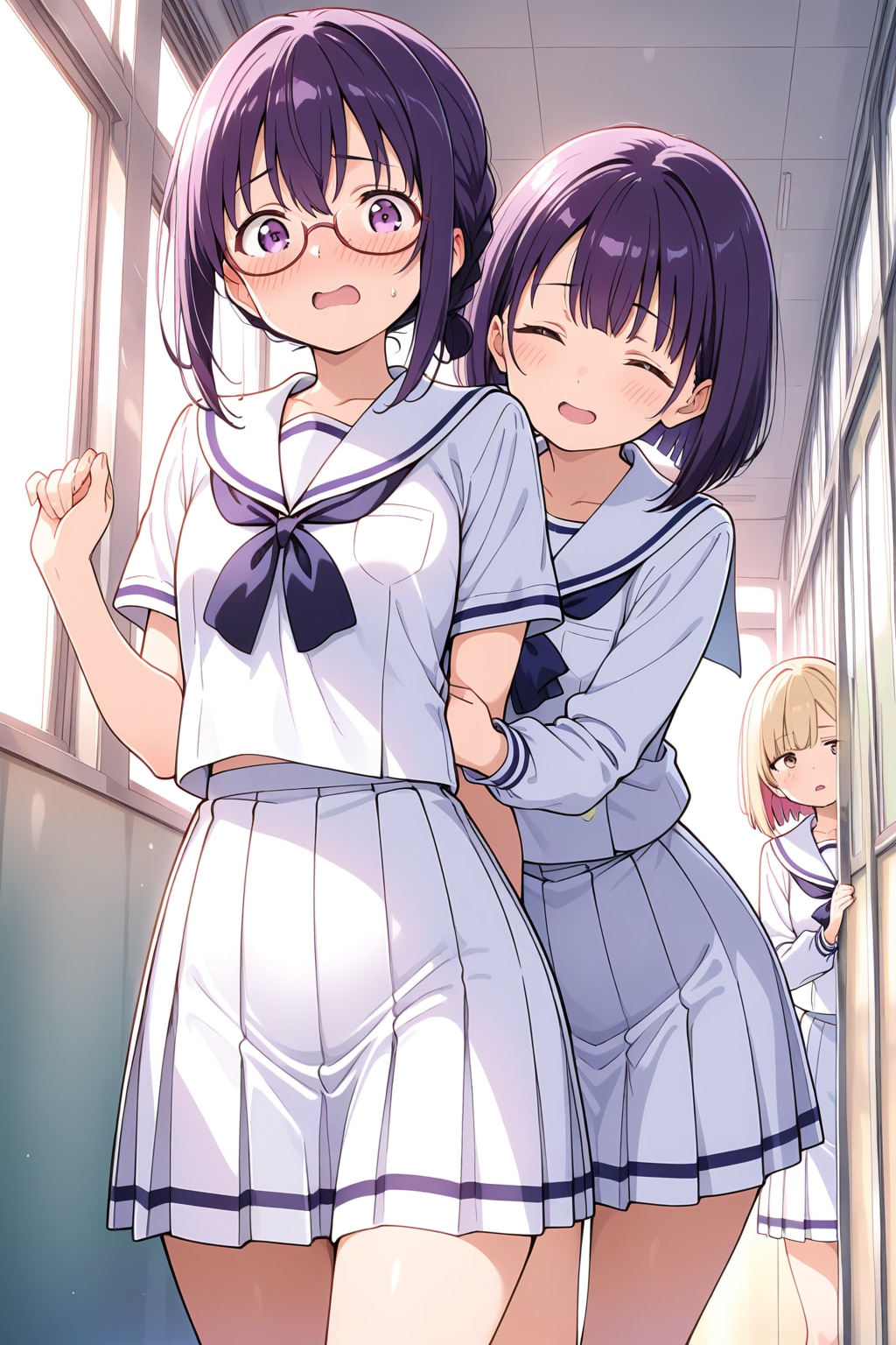 メガネっ子だから前！ #廊下の攻防戦
