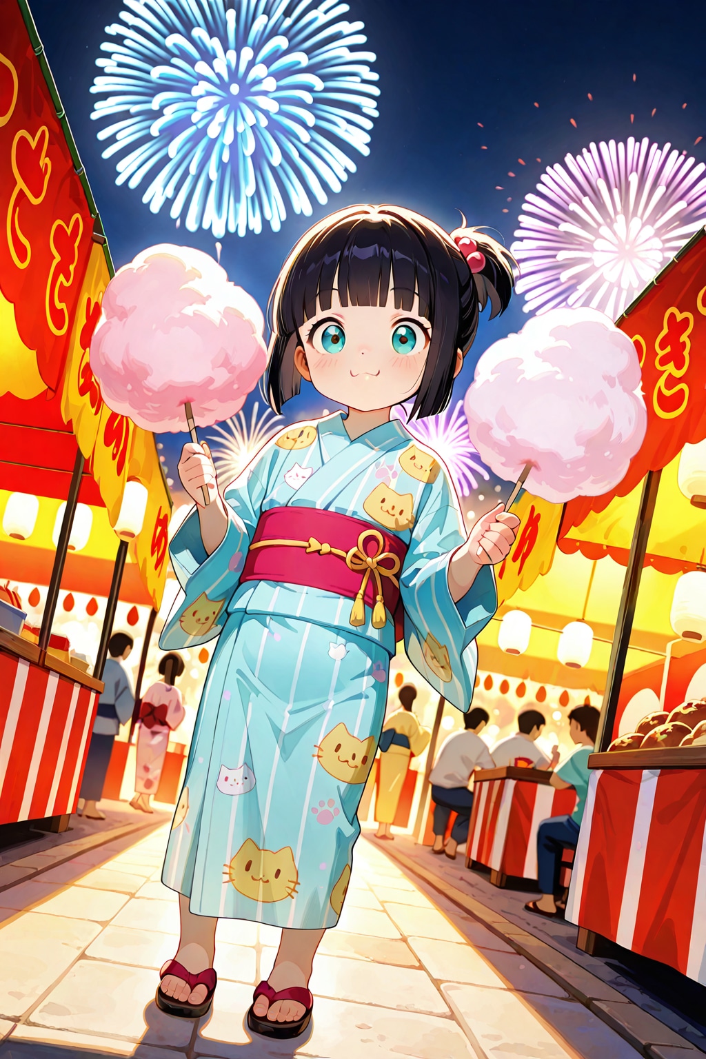 おにいちゃん❤️ゆりえおばさん❤️わたあめかってきたよ❤️いっしょにたべよ❤️
