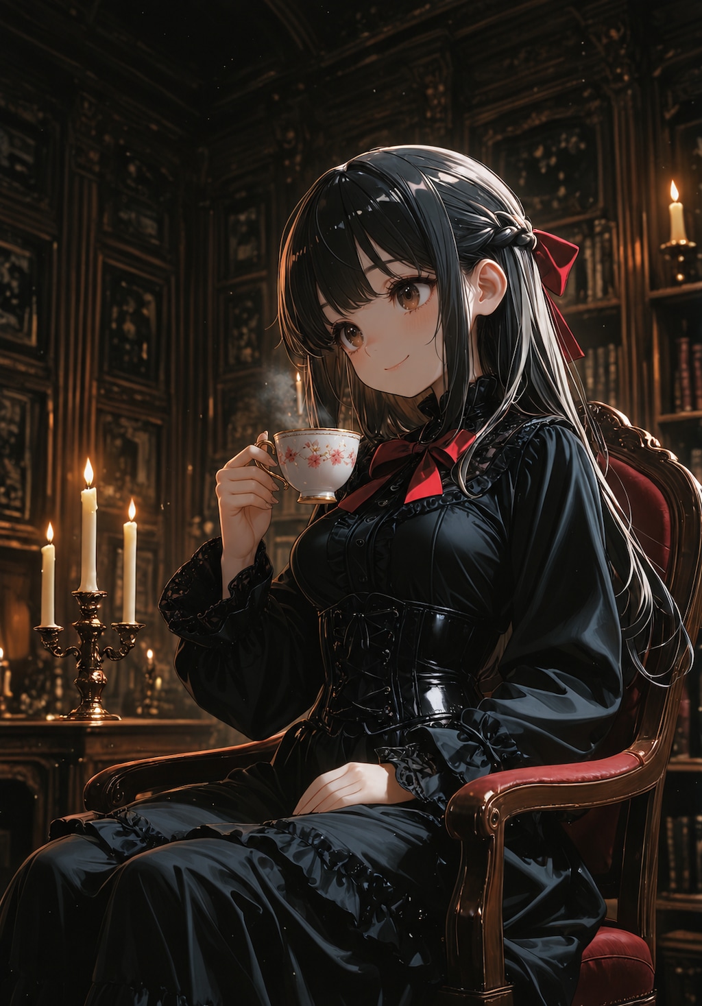 黒髪令嬢のティータイム