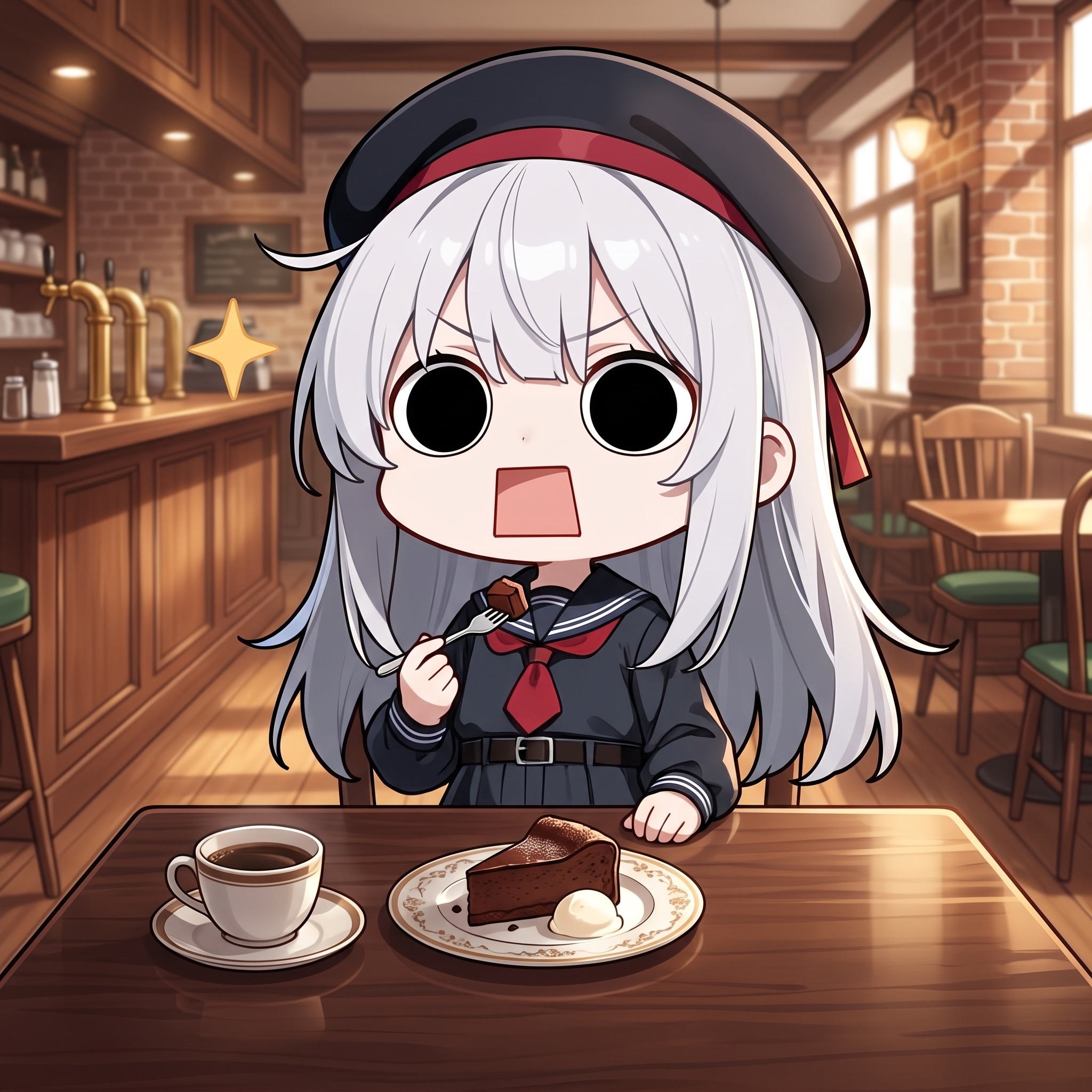 ガトーショコラを頂くえらいこっちゃ嬢 | の人気AIイラスト・グラビア