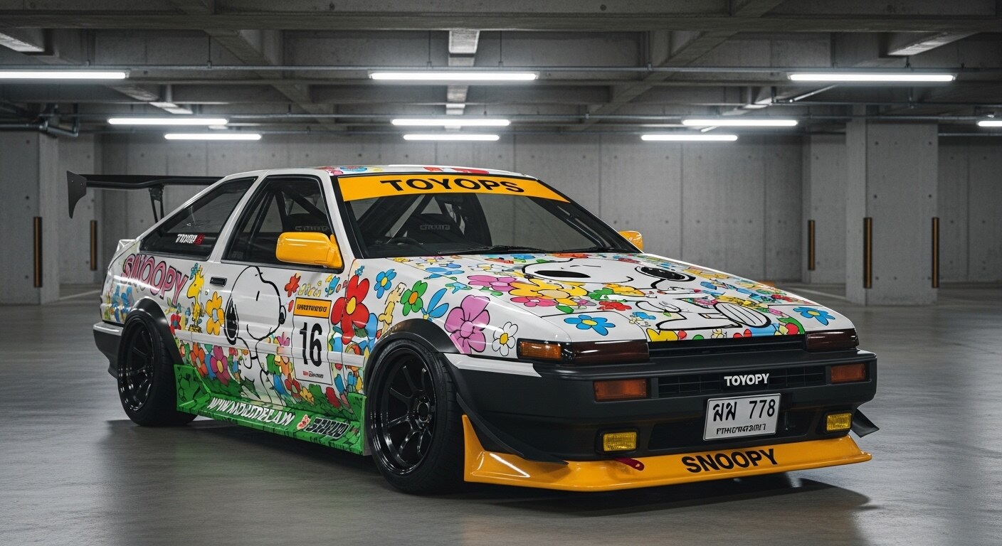 スヌーピーAE86 | の人気AIイラスト・グラビア