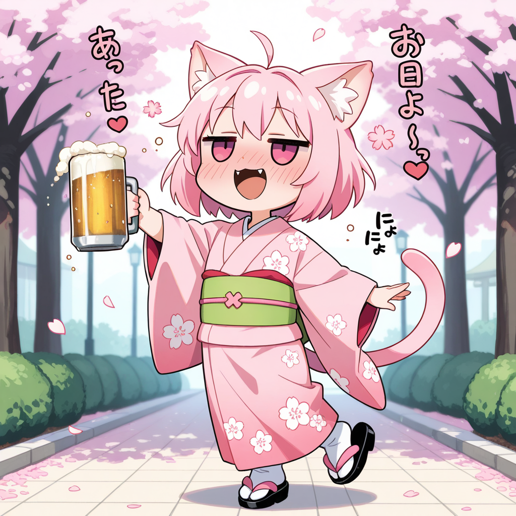 乾杯にゃのら～♡ | の人気AIイラスト・グラビア