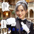 メイド長殿の執事コスプレ 7枚目