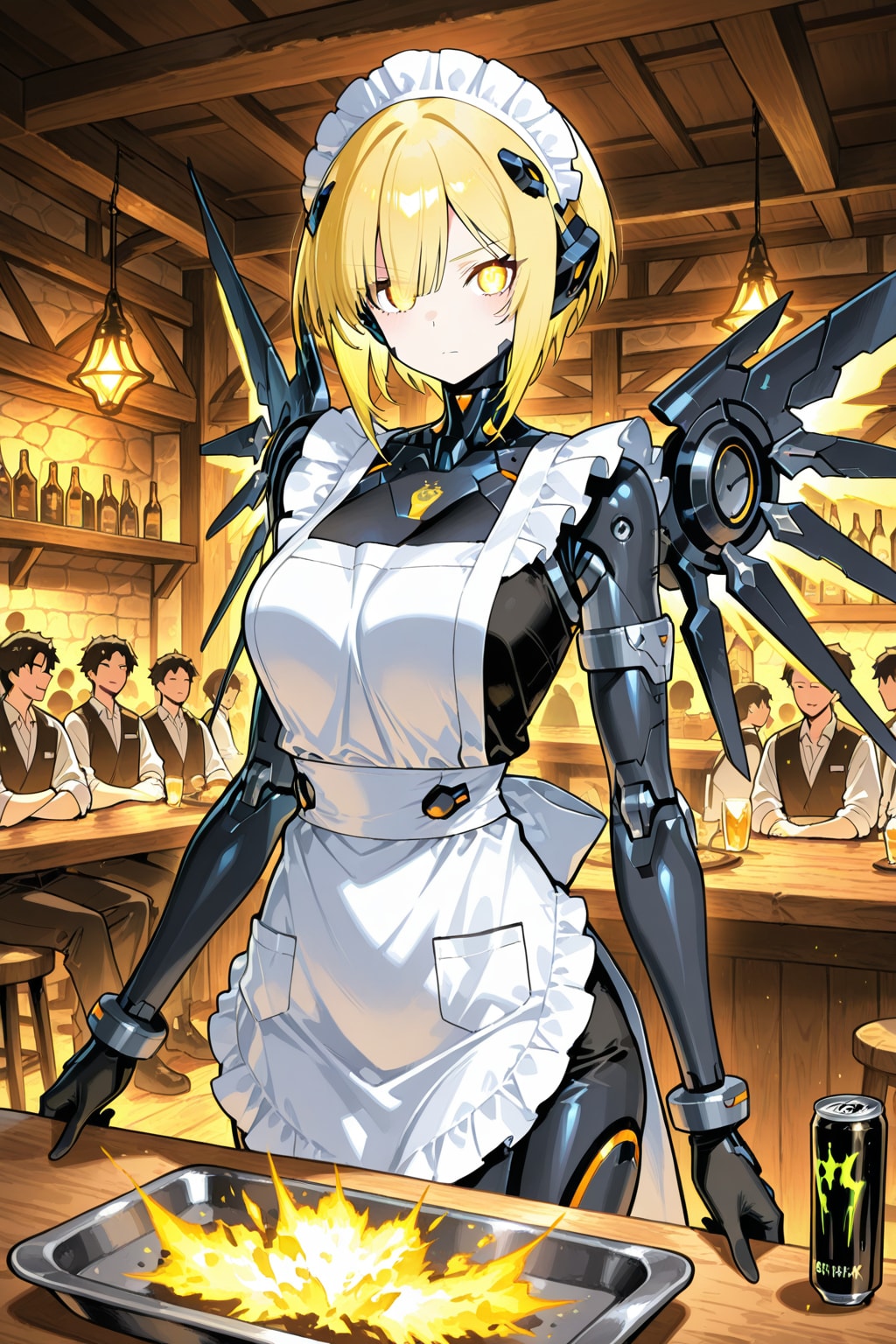 居酒屋で再雇用されたメカ娘