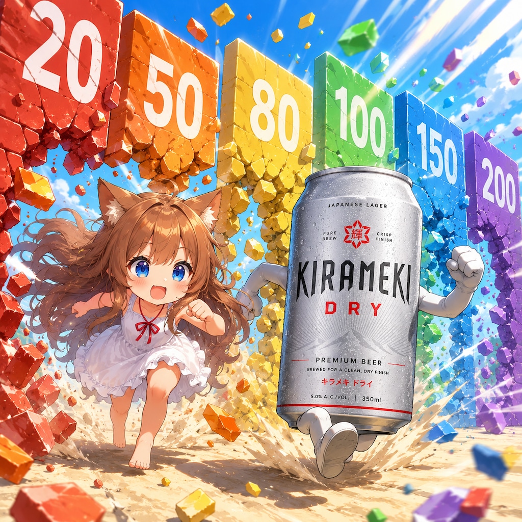 壁をぶち壊して進む小さな女の子