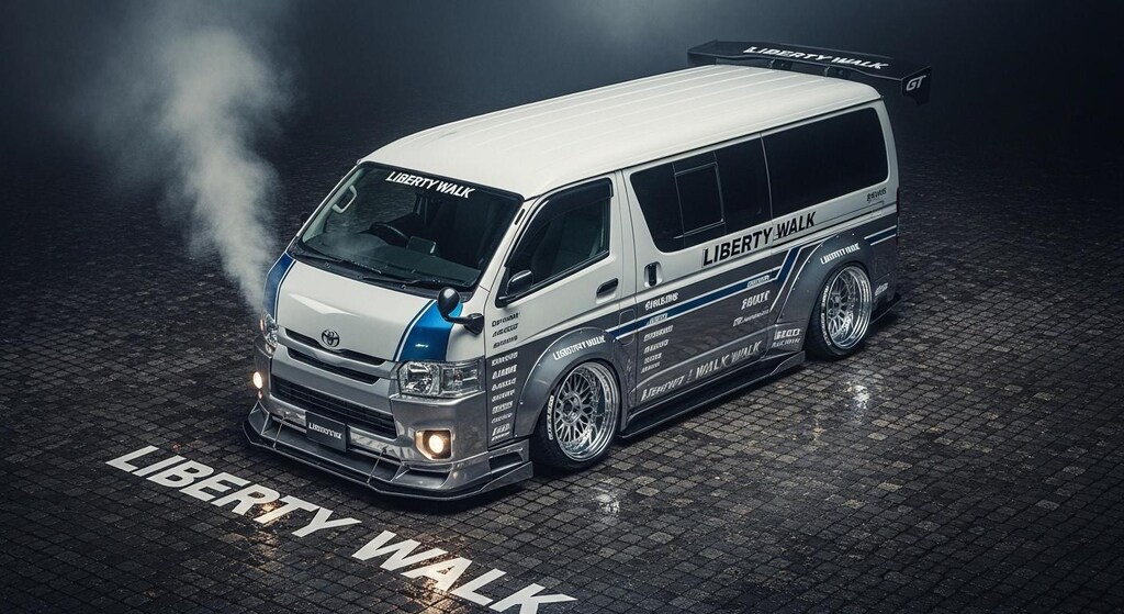 リバティーウォークハイエースのドリ車