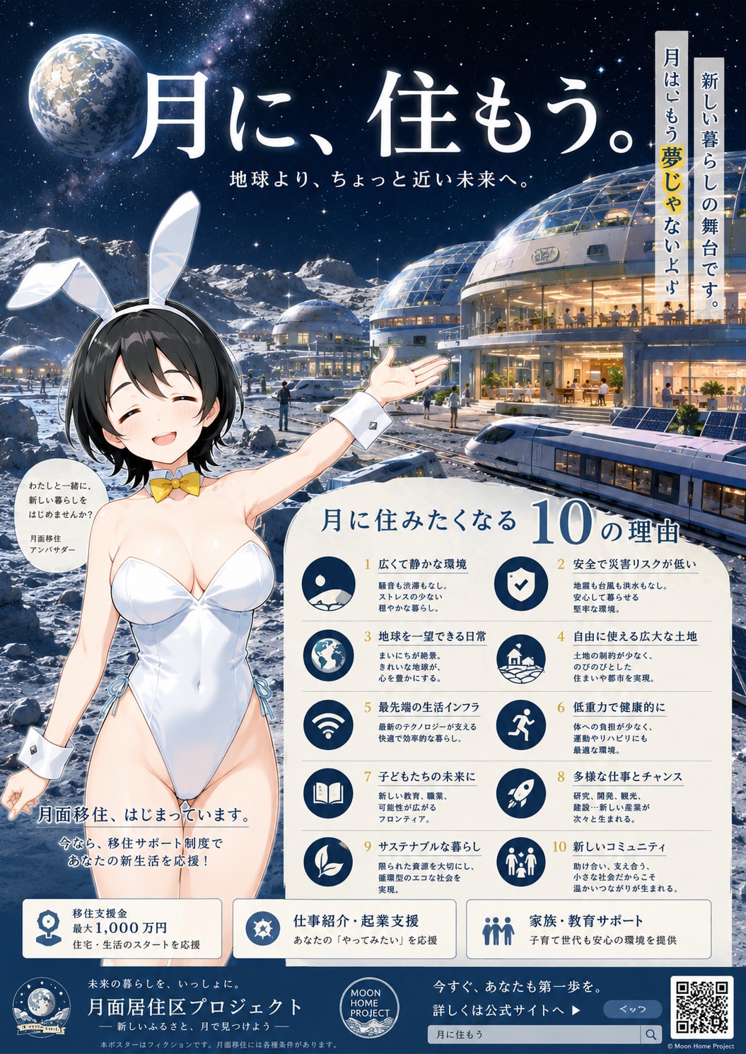 月に、住もう。
