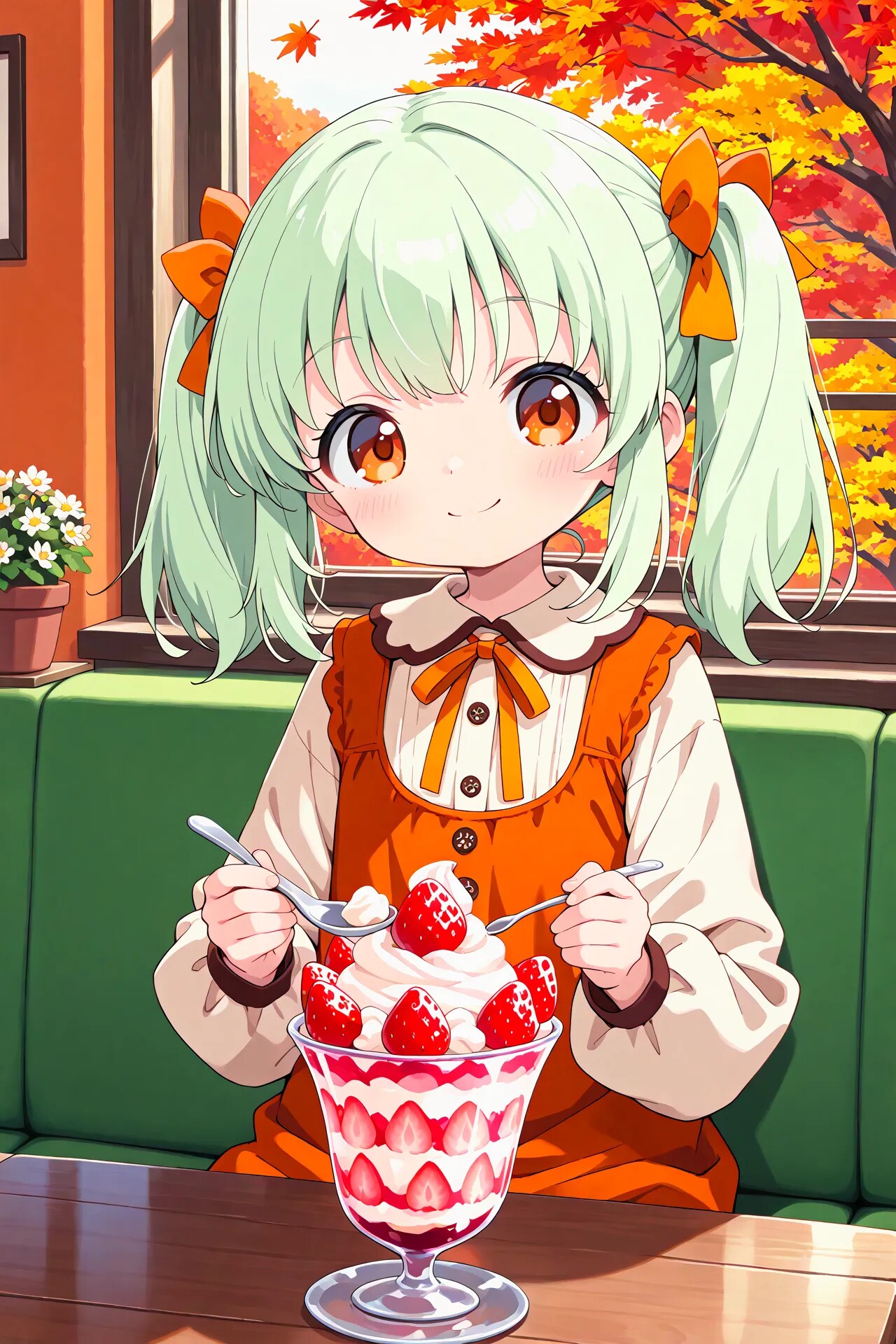 ファミレスグルメ・りおちゃん | の人気AIイラスト・グラビア