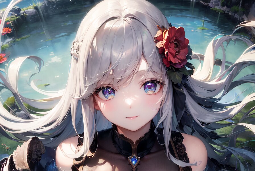 湖の畔